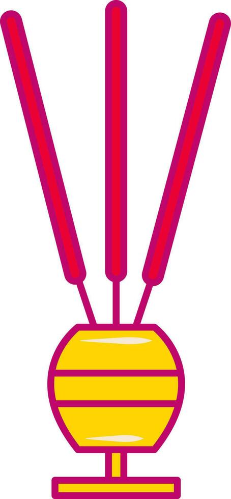 Illustration Of Incense Stick Stand Icon. vector