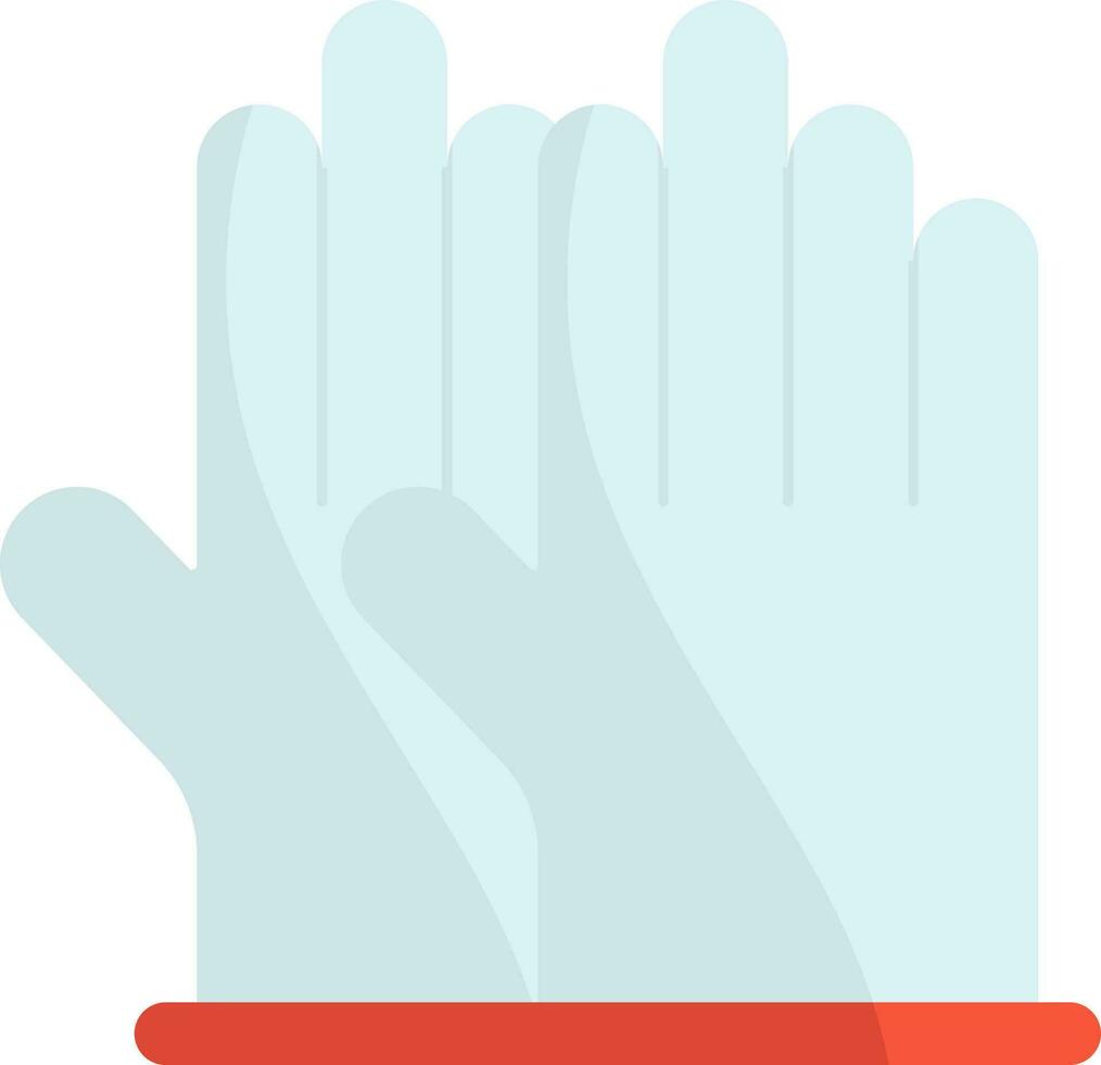 Flat Illustration Of Blue Gloves Icon. vector