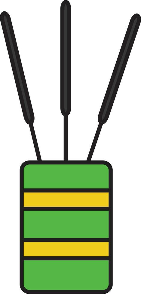 Illustration Of Incense Stick Stand Icon. vector
