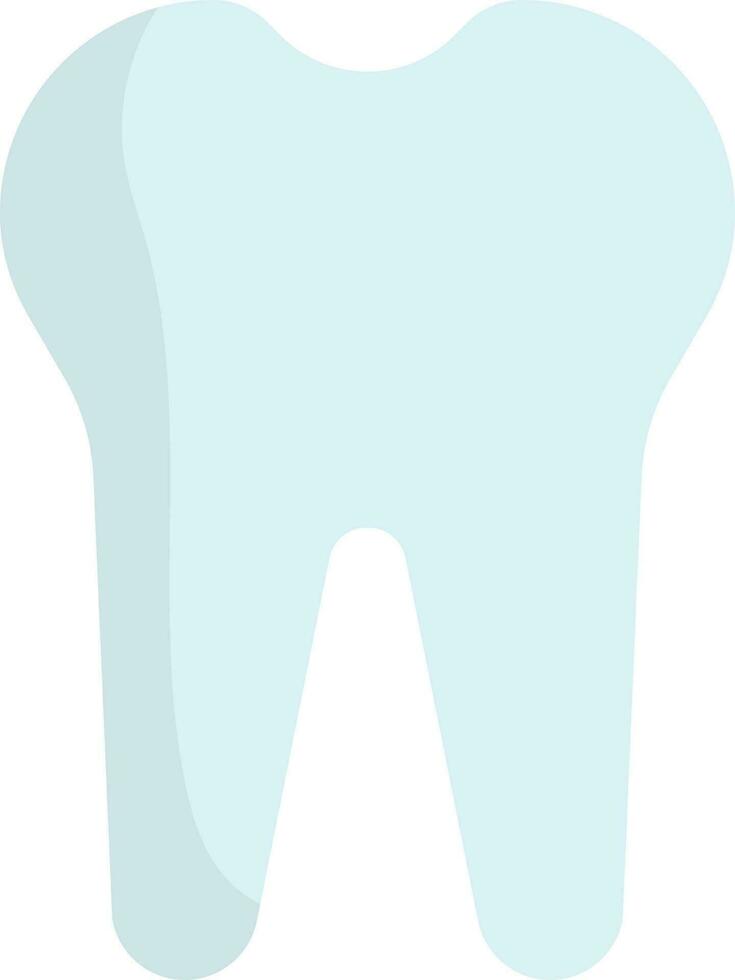 Flat Style Tooth Blue Icon Or Symbol. vector