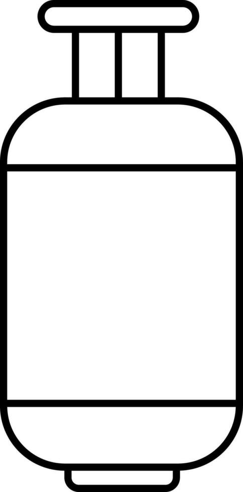 Isolated Lpg Cylinder Black Thin Line Art Icon. vector