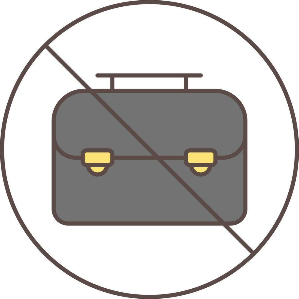 No Work Or Traveling Icon Or Symbol In Gray Color. vector
