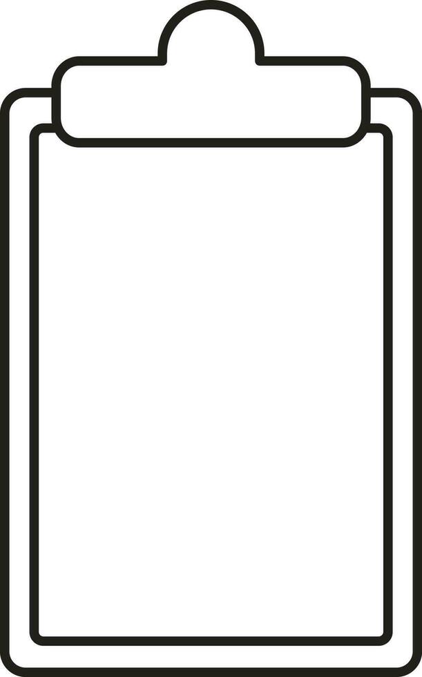 Isolated Clipboard Black Outline Icon. vector