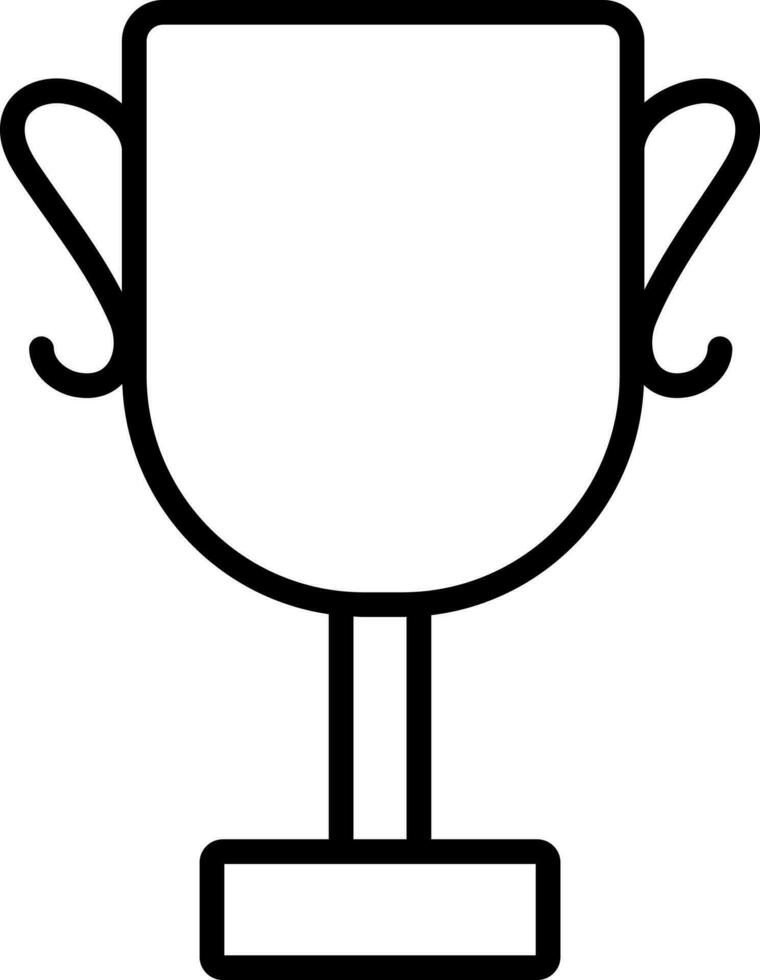 Isolated Trophy Cup Icon In Linear Style. vector