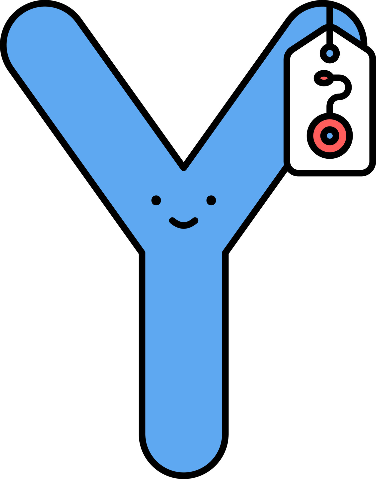 Smiley Y Alphabet Letter For Yoyo Words Tag In Blue And Red Color smiley-y-alphabet-letter-for-yoyo-words-tag-in-blue-and-red-color