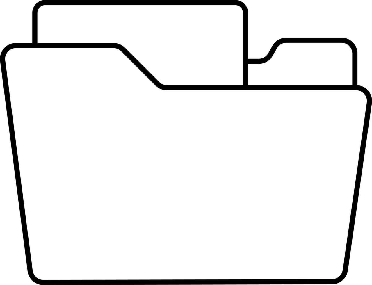 Isolated Folder Icon Or Symbol In Lineal Style. vector