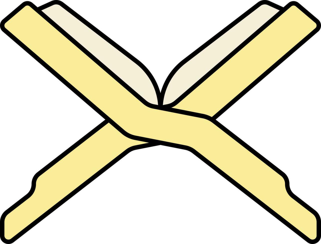abierto santo libro poseedor amarillo icono o símbolo. vector