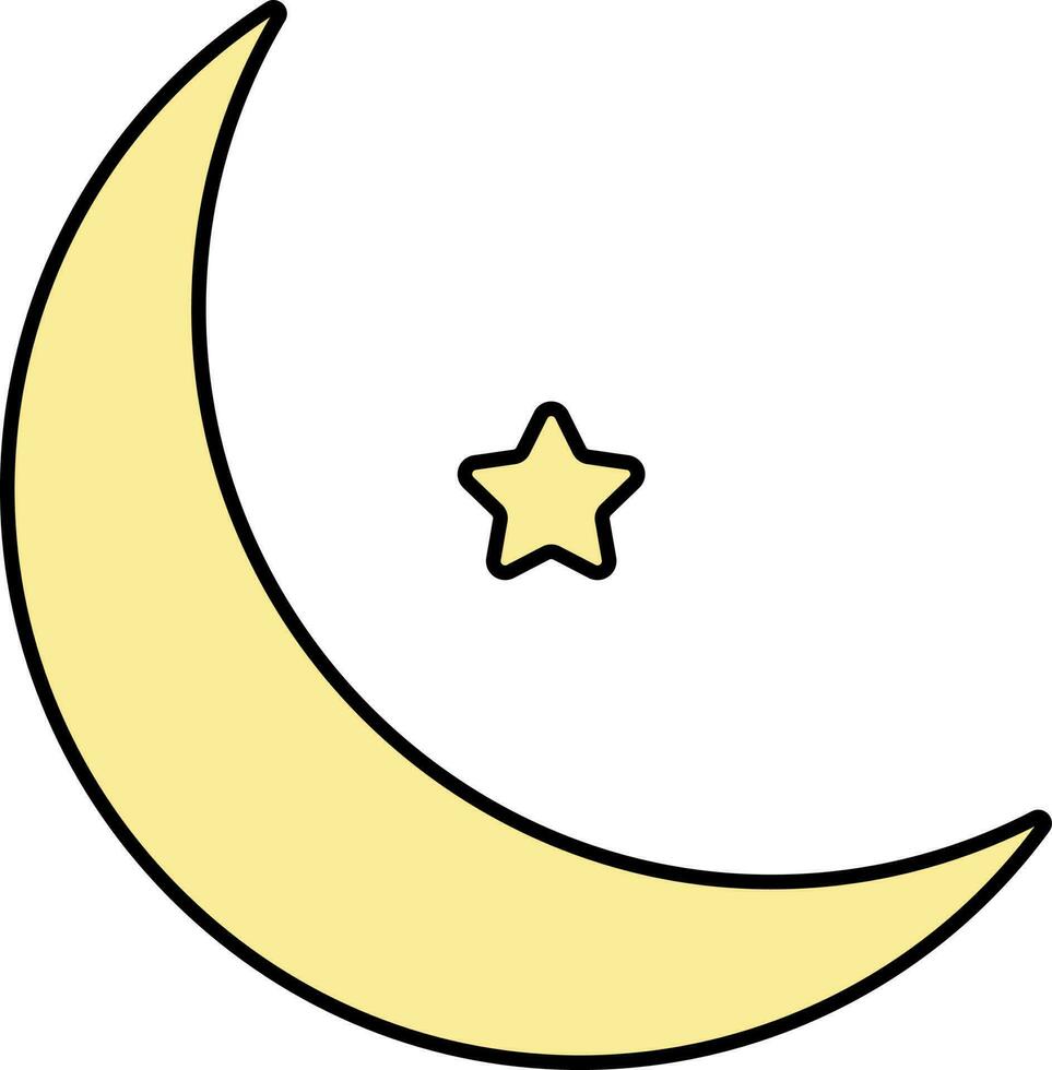 Crescent moon icon, cartoon style Stock Vector Image & Art - Alamy