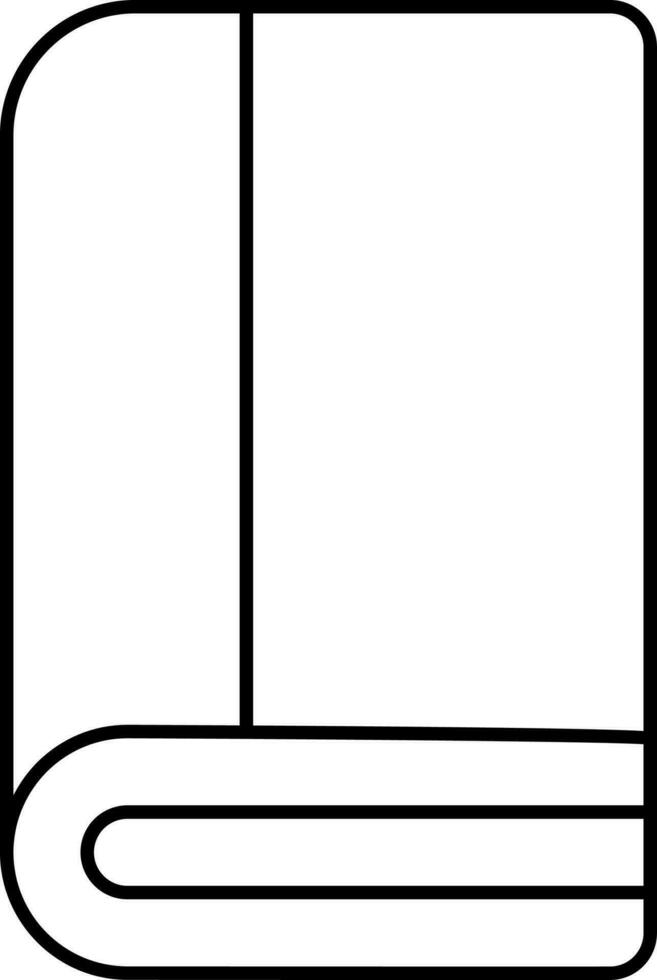 Isolated Book Icon In Black Thin Line Art. vector