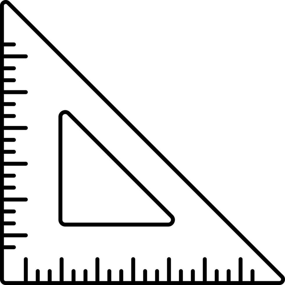 Isolated Set Square Thin Linear Icon. vector