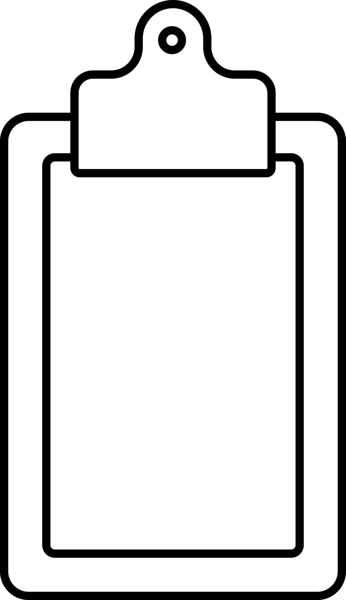 Blank Clipboard Icon In Line Art. 24182269 Vector Art at Vecteezy