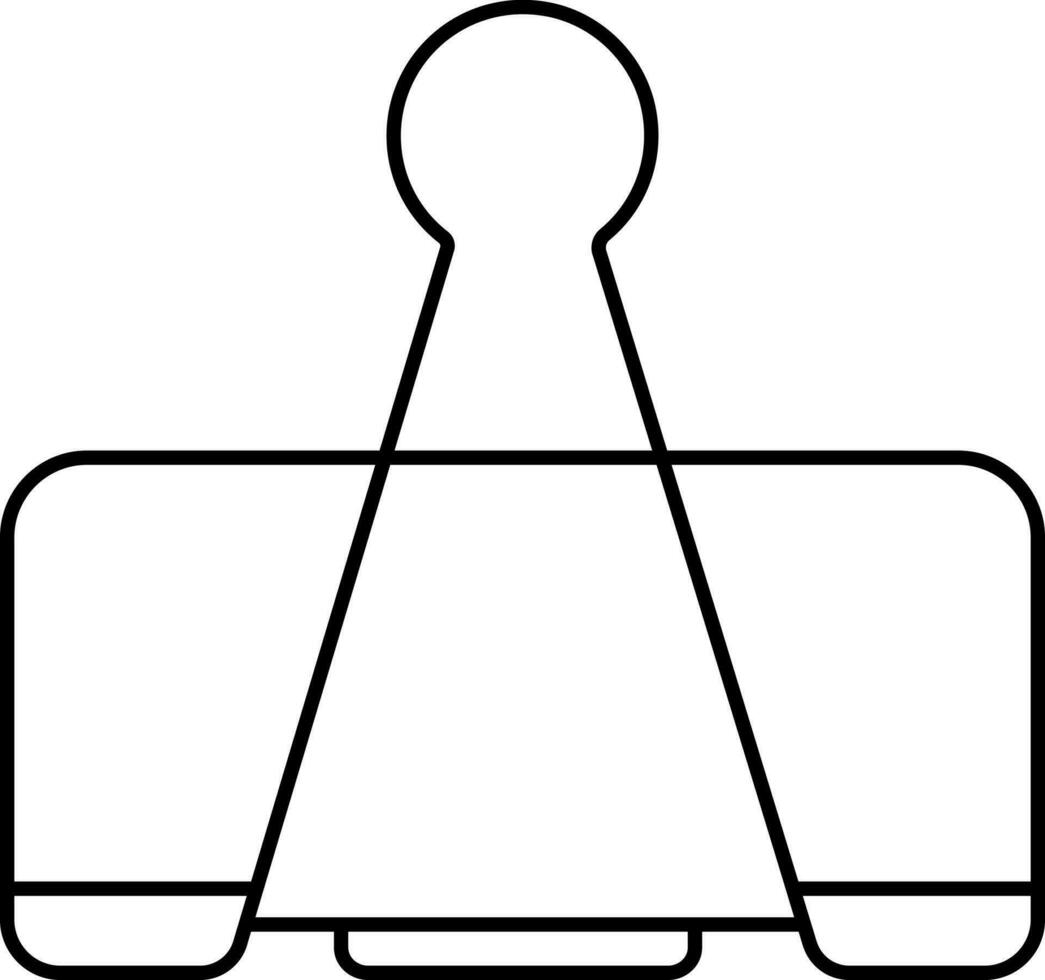Isolated Binder Clip Thin Lineal Icon. vector