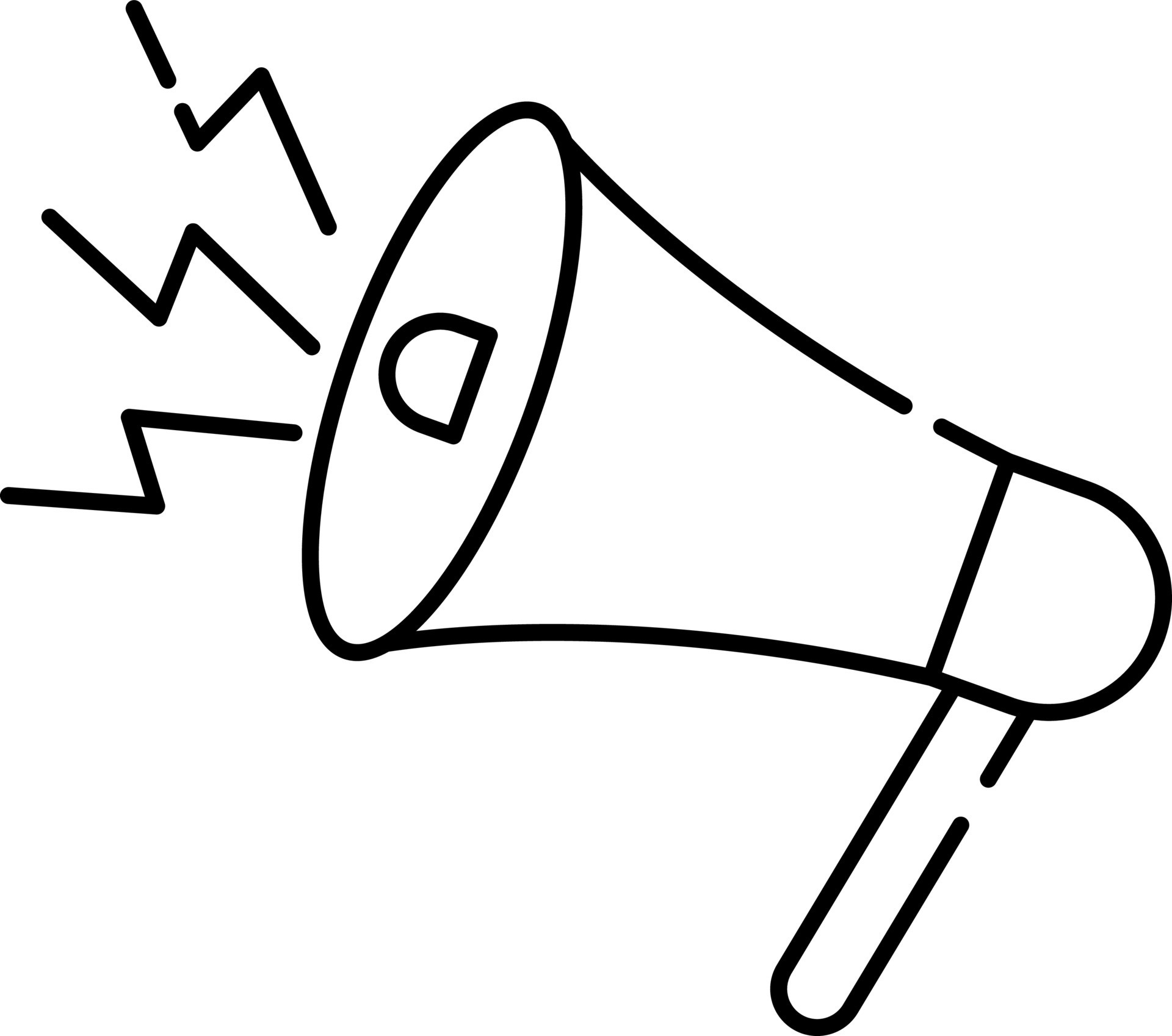 Advertising Or Announcement Icon In Linear Style. 24182325 Vector Art