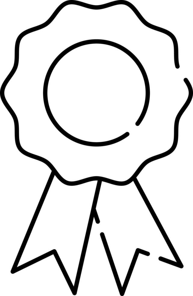 Isolated Badge Or Label Icon In Line Art. vector