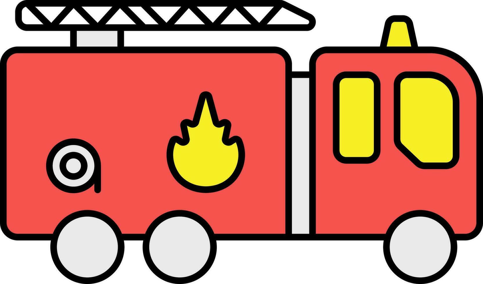 Colorful Fire Truck Icon. vector