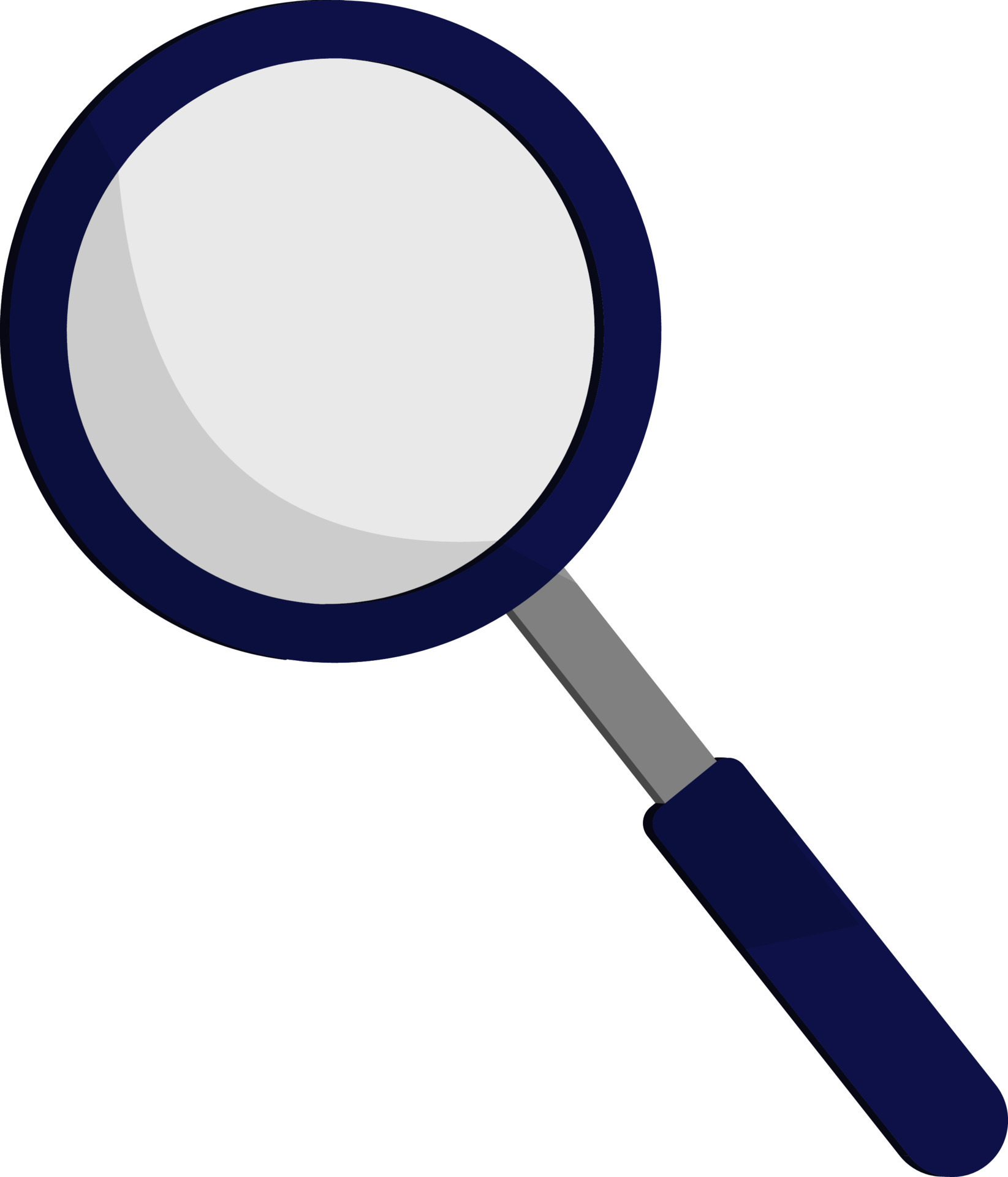 Blue And Grey Magnifying Glass Icon In 3D Style. 24182421 Vector Art at