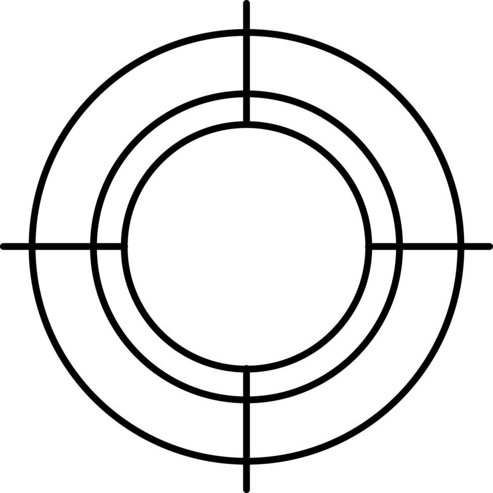 Focus Icon Or Symbol In Line Art. vector