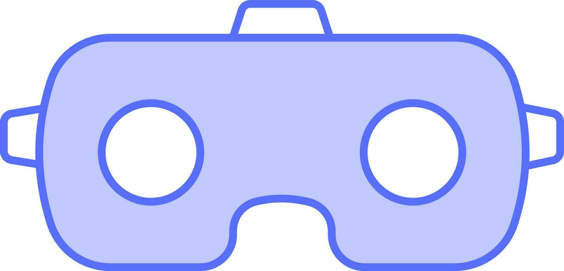 Vr Glasses Icon In Blue And White Color. vector