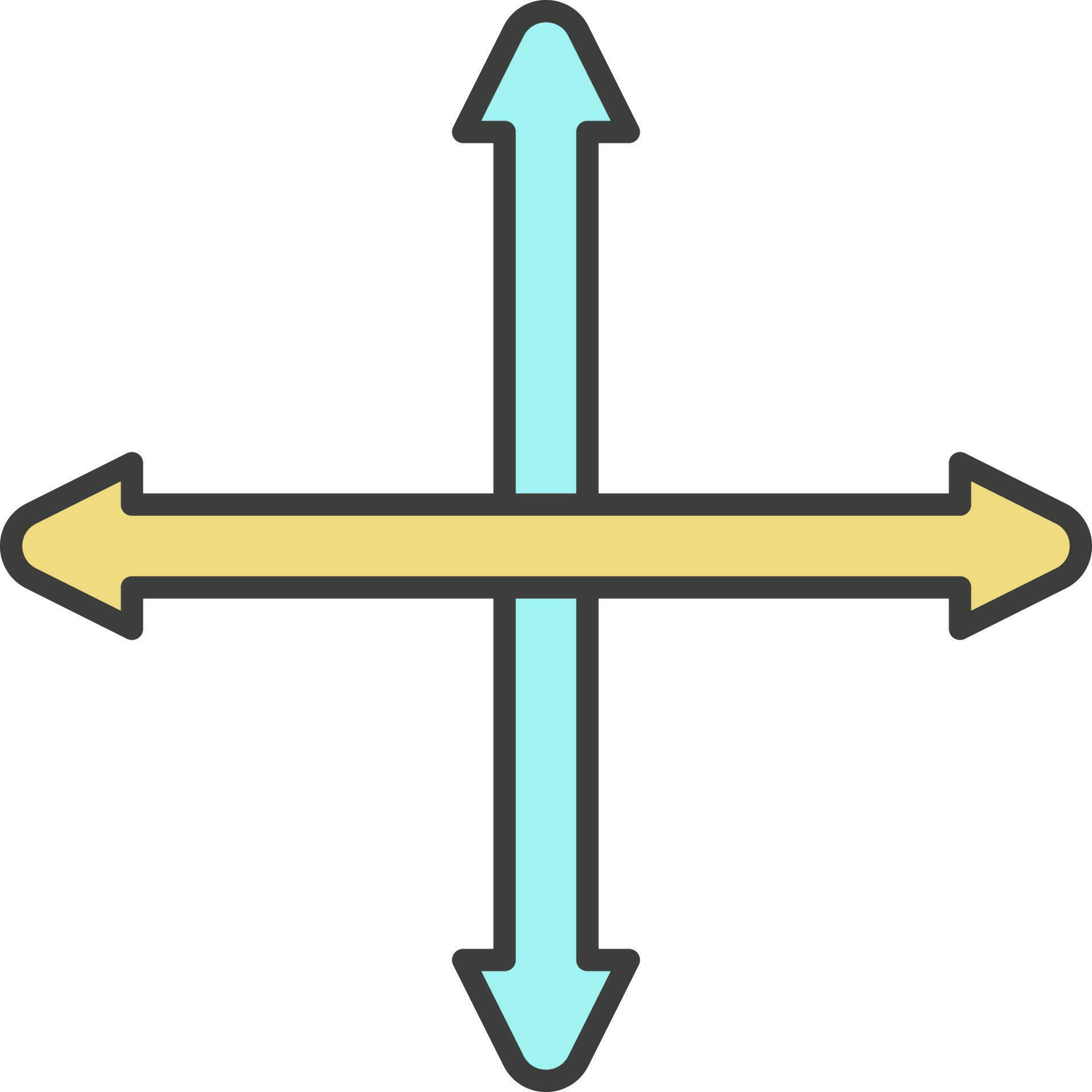 Move Arrow Icon In Turquoise And Yellow Color. 24182601 Vector Art at ...