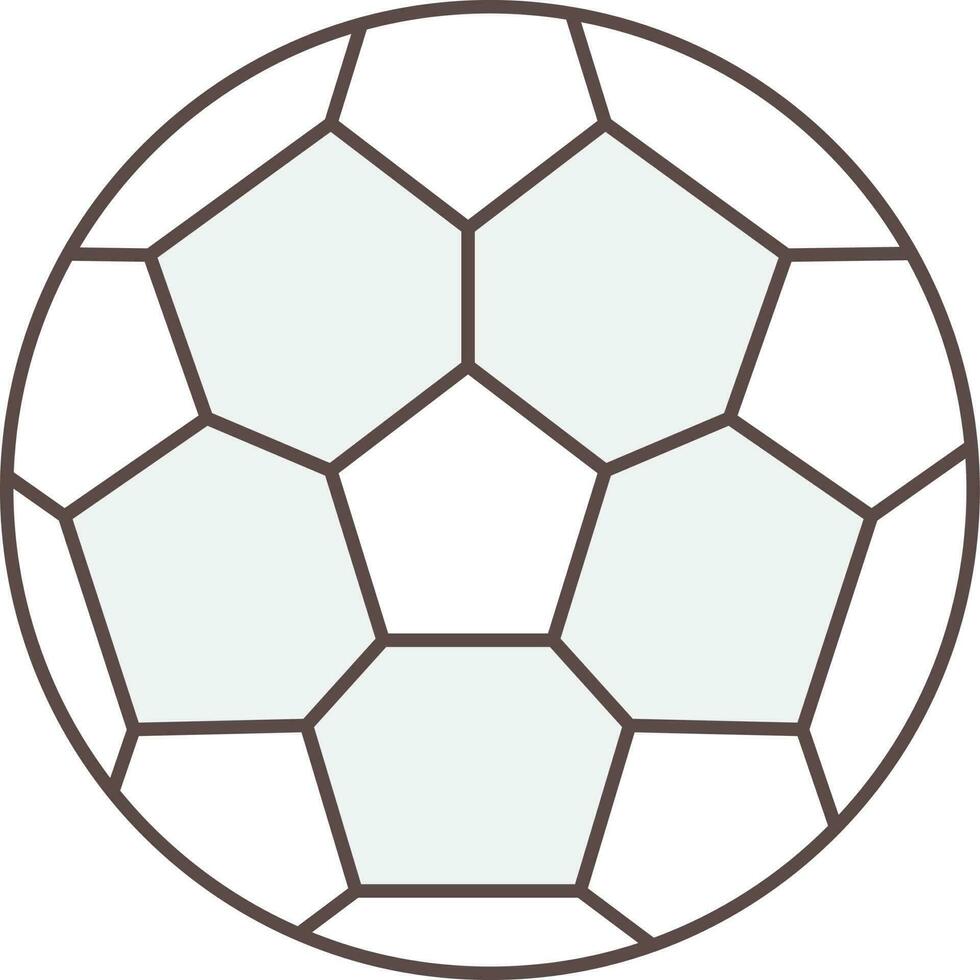 gris fútbol icono en plano estilo. vector