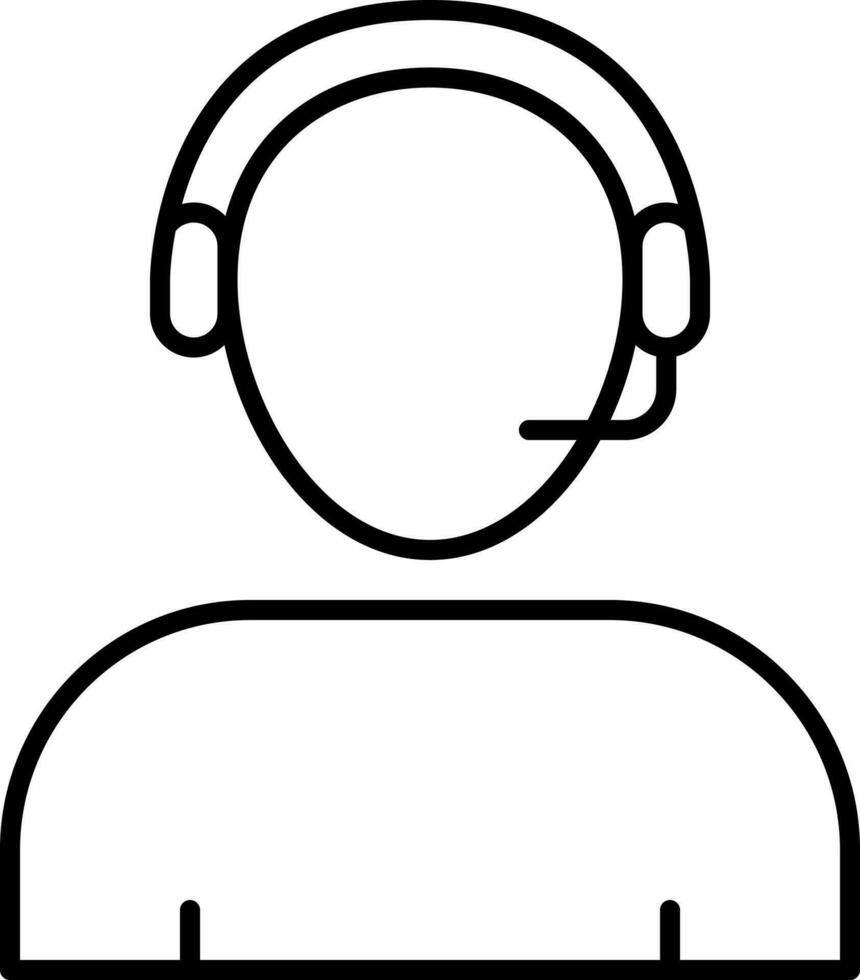 Customer Service Icon Symbol In Line Art. vector