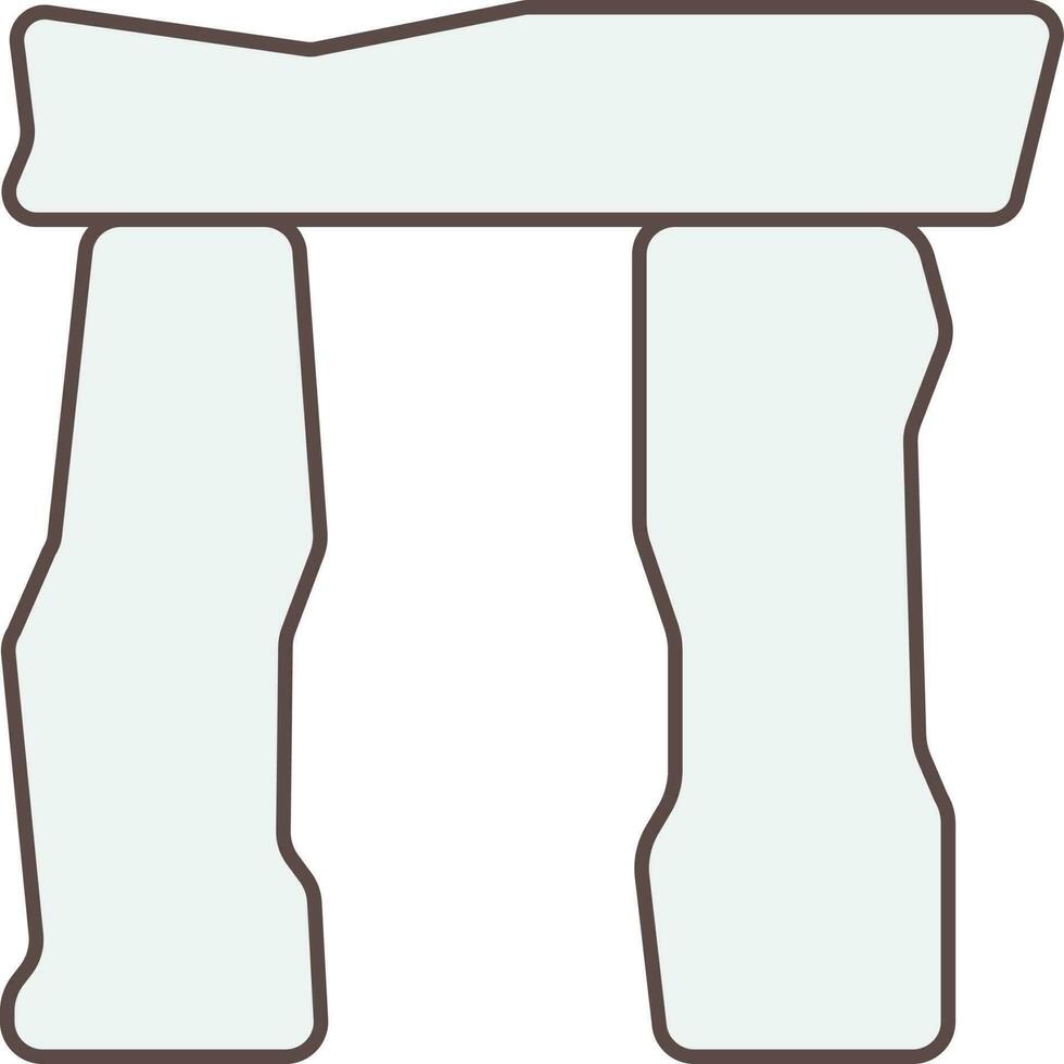 Grey Stonehenge Icon In Flat Style. vector