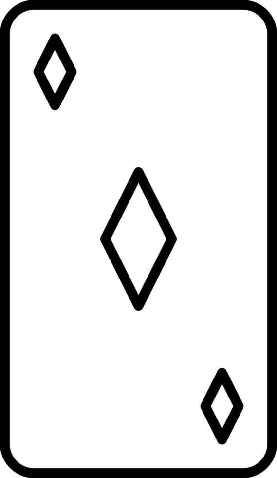 diamante jugando tarjeta icono en línea Arte. vector