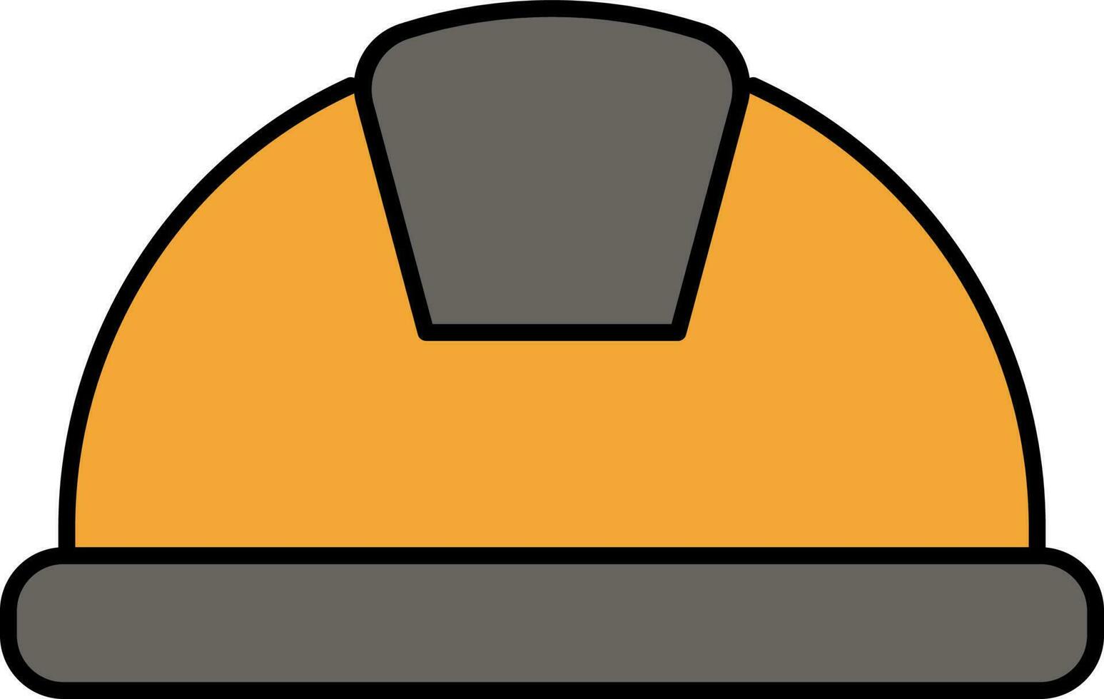 construcción casco icono en naranja y gris color. vector