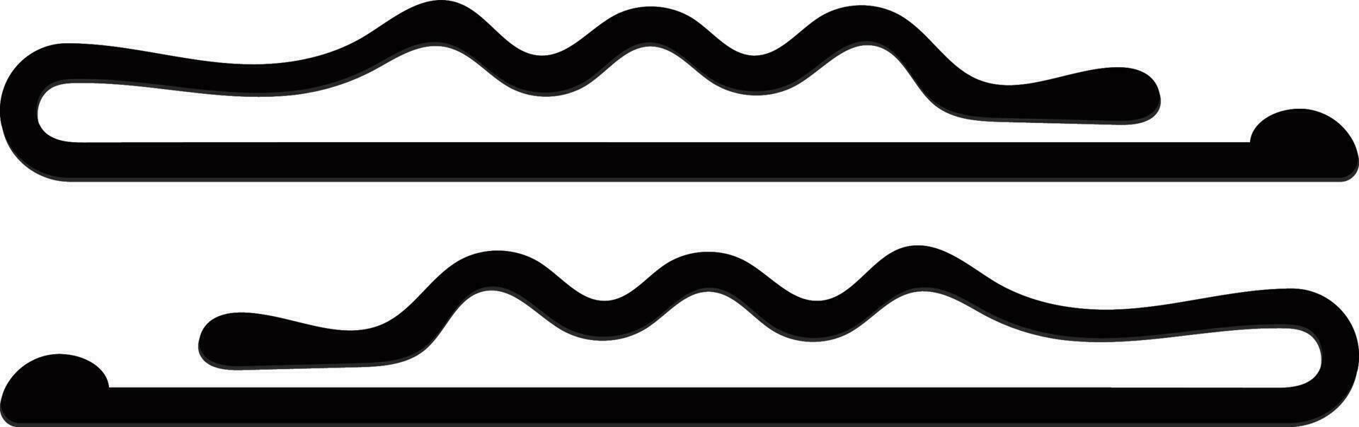 Black Bobby Pins Icon In Flat Style. vector