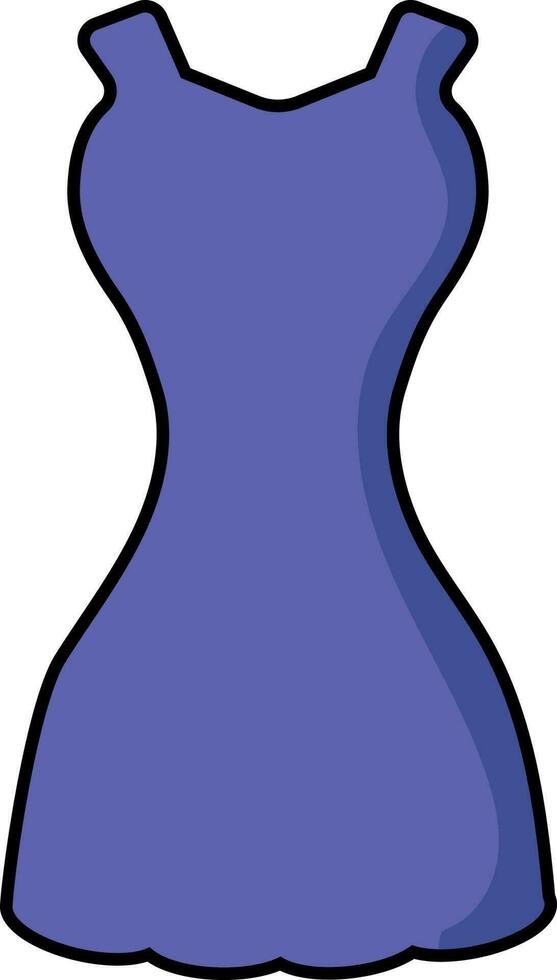 sin mangas vestido traje icono en Armada azul color. vector