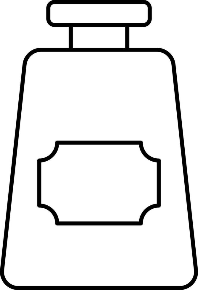 Cosmetic Product Bottle Icon In Line Art. vector