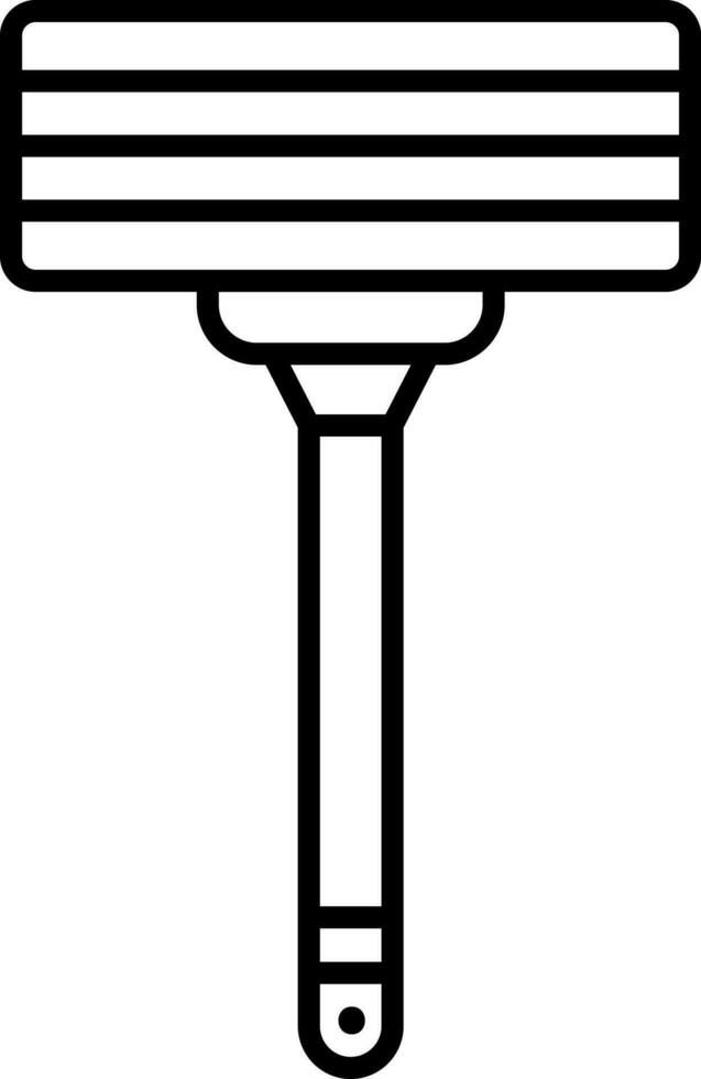 Illustration of Vintage Razor Machine Icon in Line Art. vector