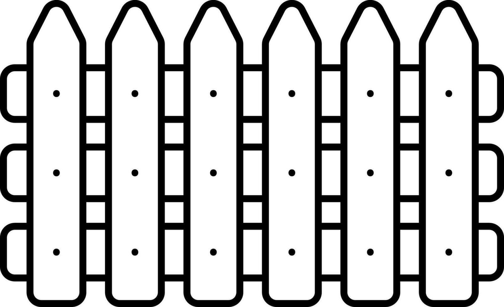 Black Stroke Illustration Of Fence Icon. vector