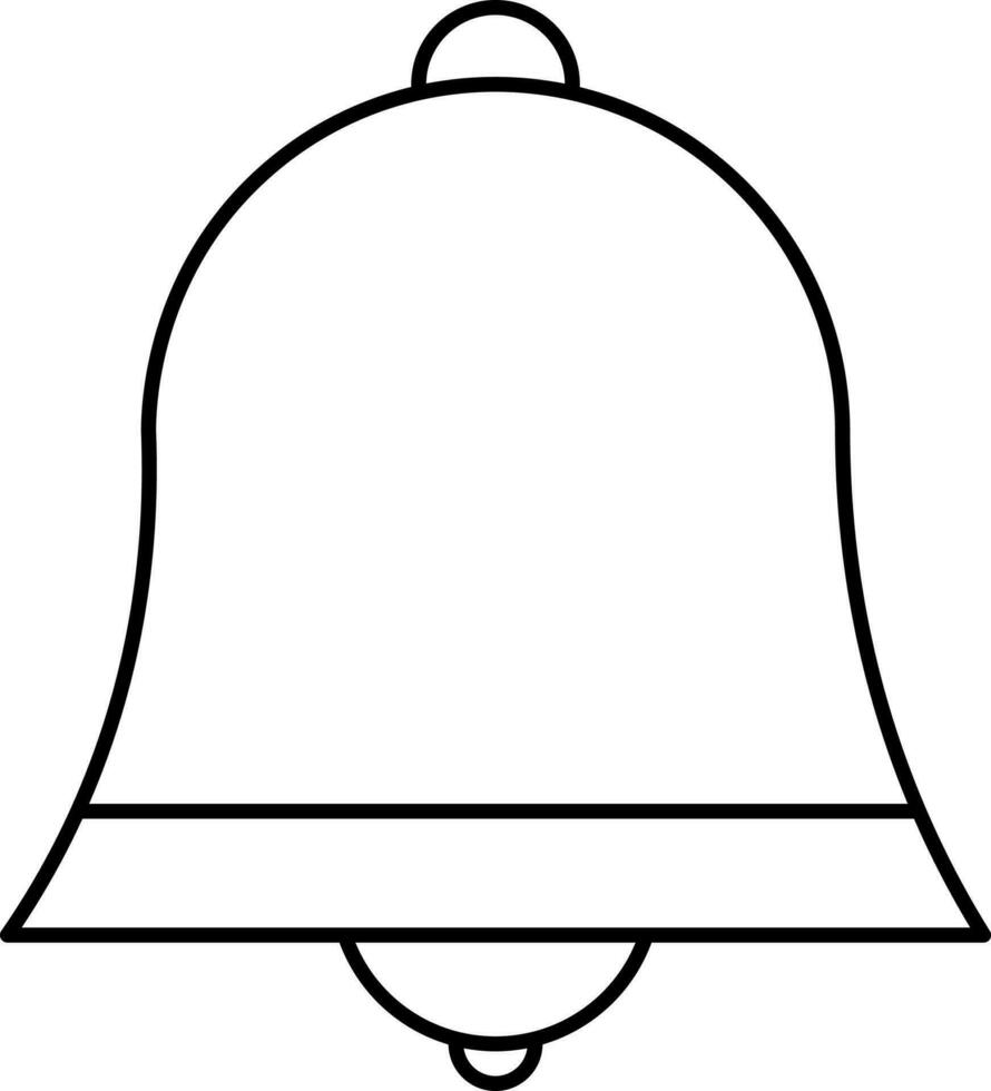 negro lineal estilo campana icono o símbolo. vector
