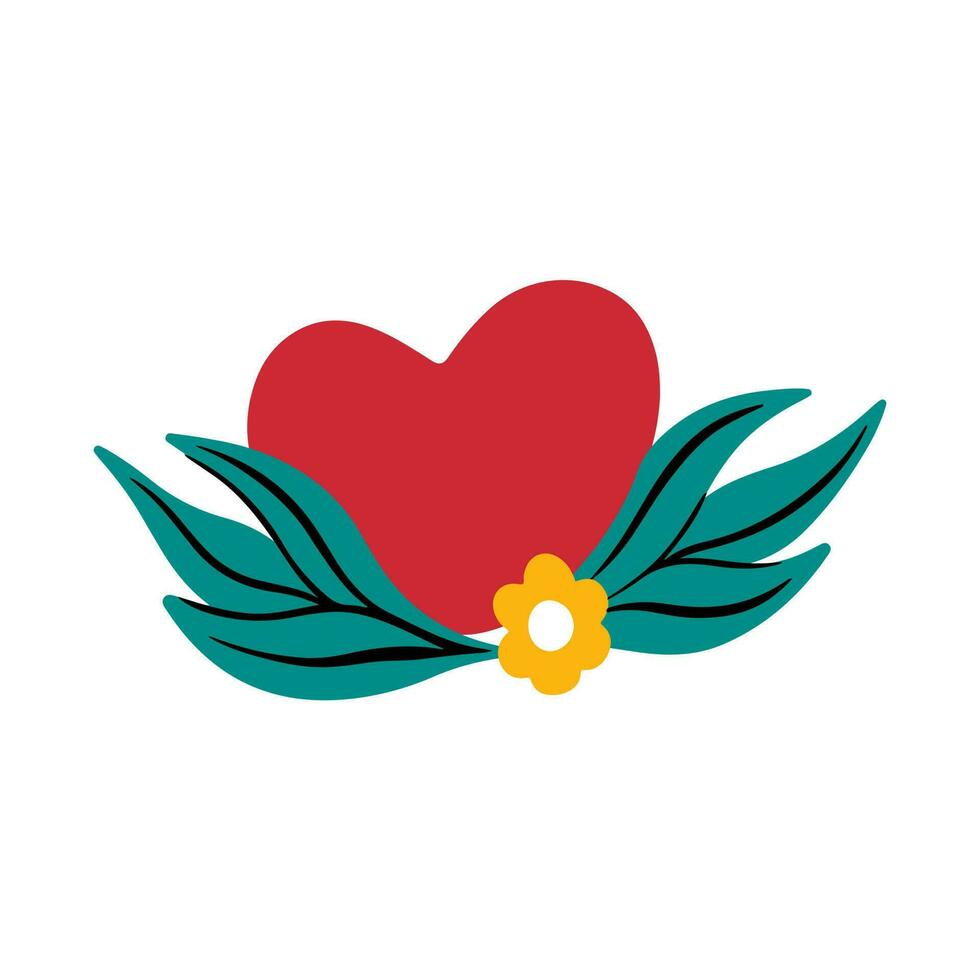 Mother's Day Heart Icon Flat Design Vector Illustration