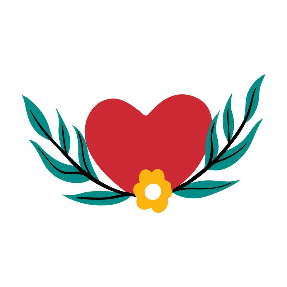 Mother's Day Heart Icon Flat Design Vector Illustration