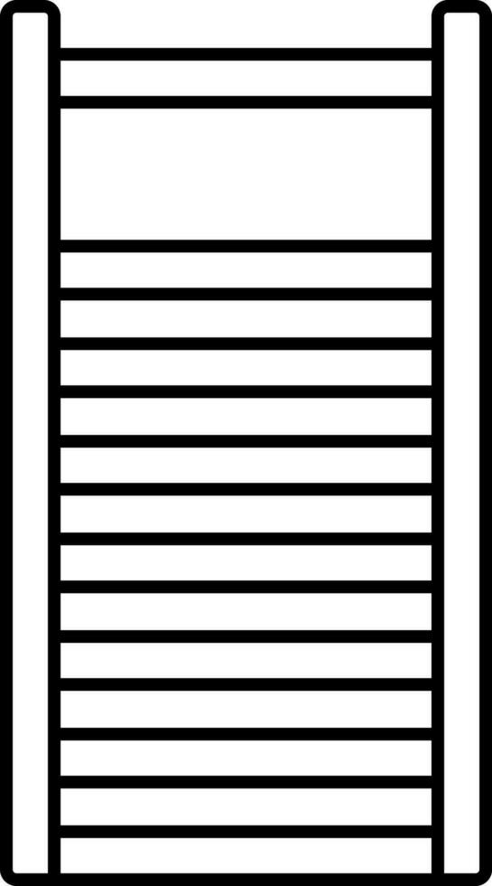 Isolated Wall Bars Black Outline Icon. vector