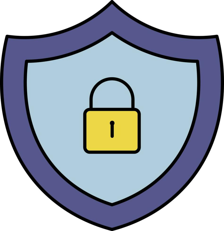 Colorful Shield Lock Icon In Flat Style. 24183186 Vector Art at Vecteezy