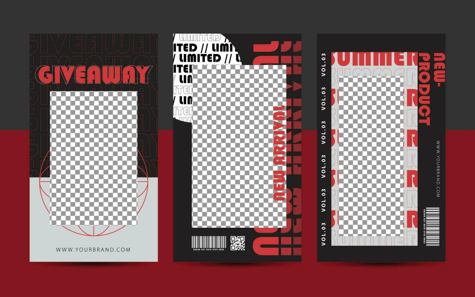 Trendy editable template for social networks stories, vector illustration. Design backgrounds for social media