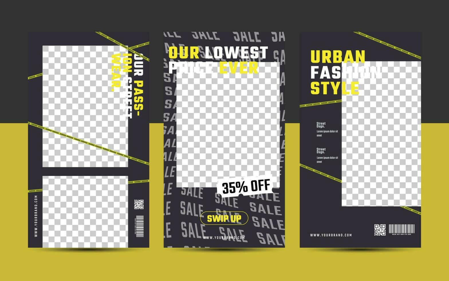 Trendy editable template for social networks stories, vector illustration. Design backgrounds for social media