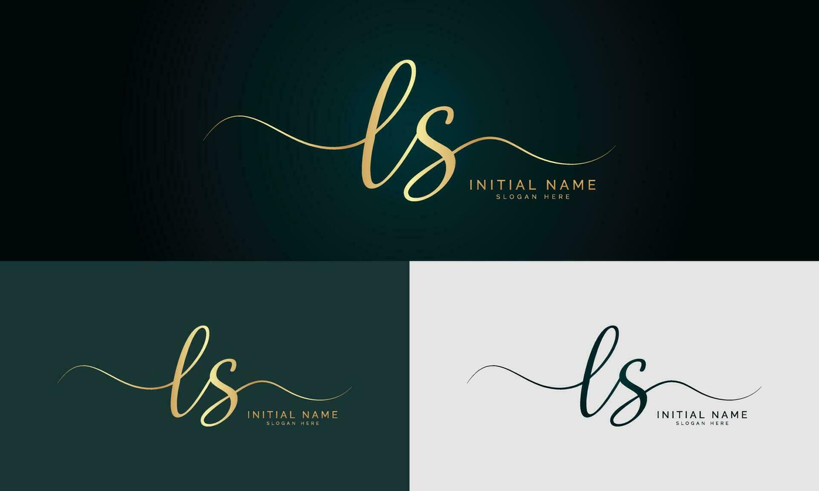 ls Initial handwriting and signature logo design with circle. Beautiful design handwritten logo for fashion, team, wedding, luxury logo. vector