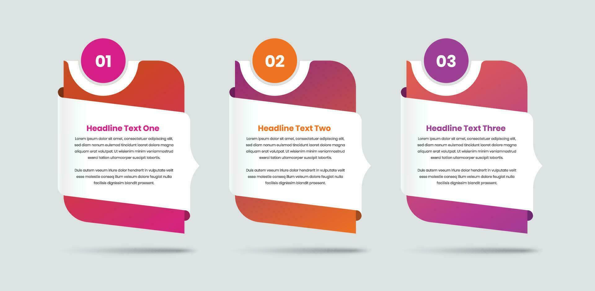 Business steps text presentation infographic template design with abstract shape vector