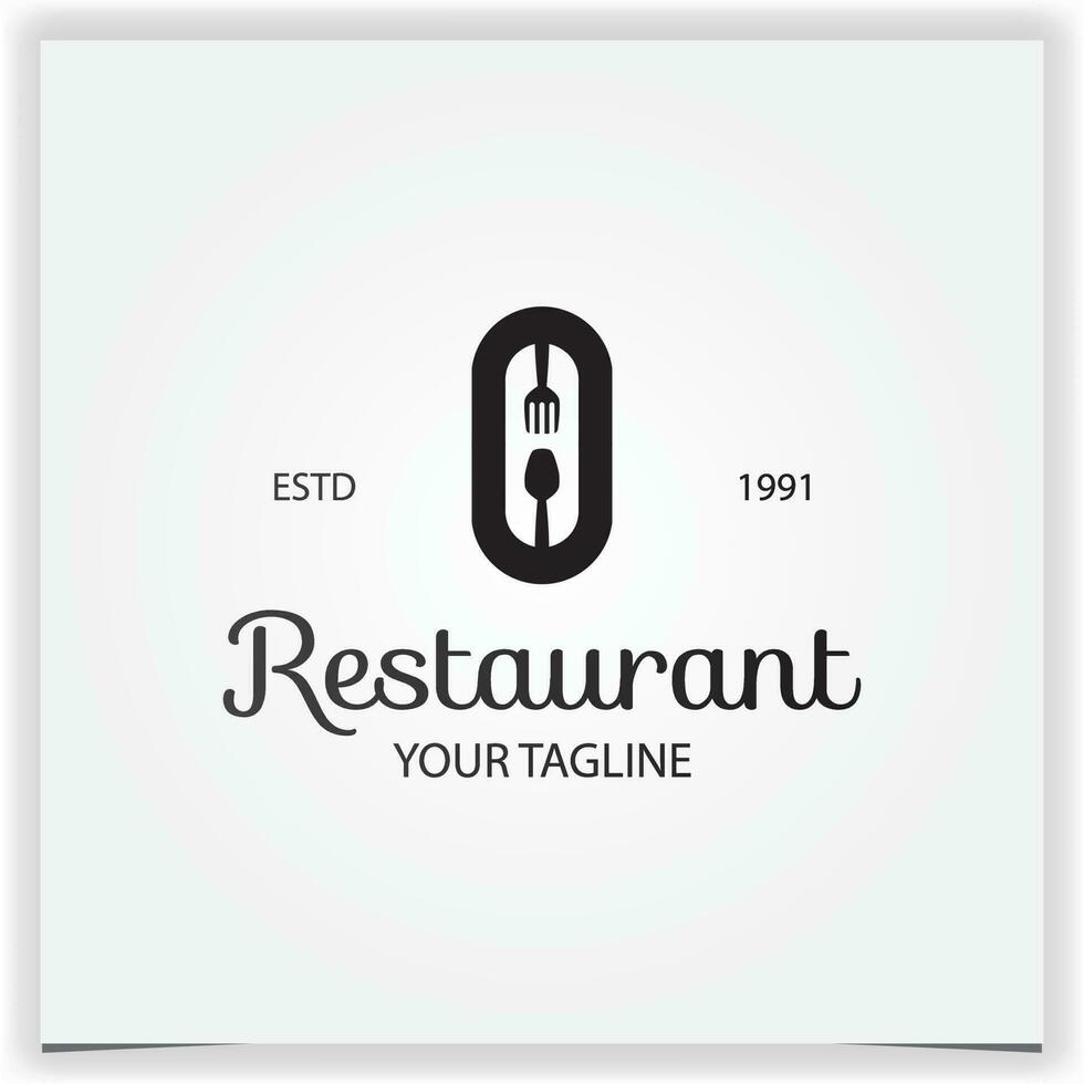 spon and fork logo premium elegant template vector eps 10