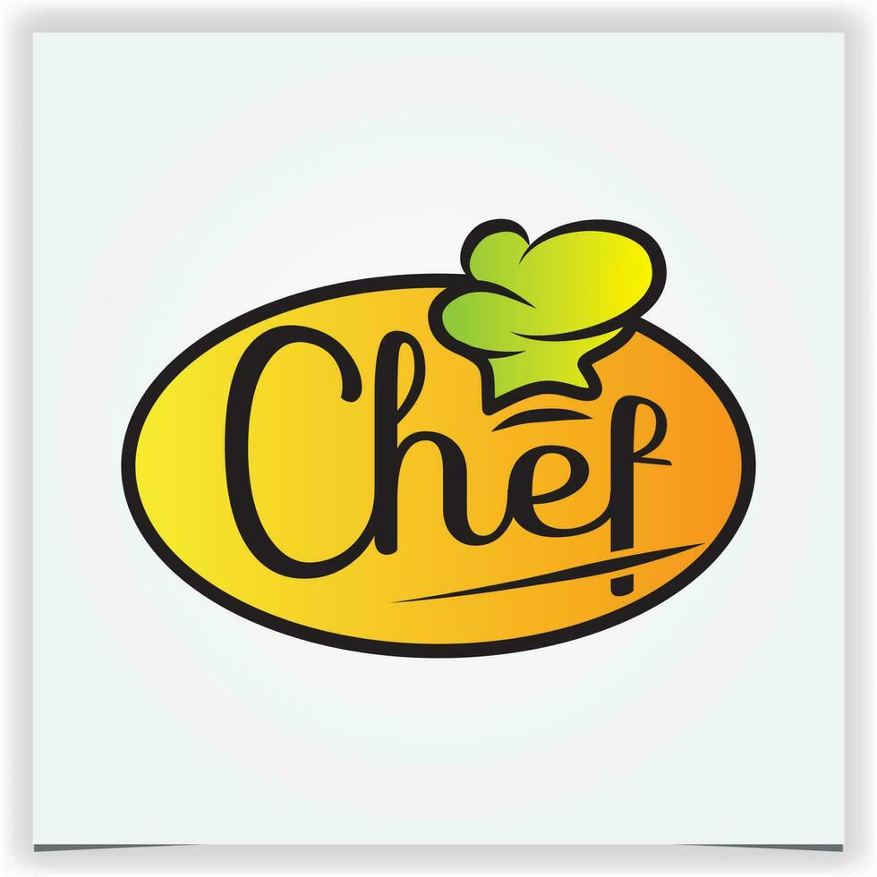 sencillo sombrero y un cocinero sombrero logo diseño prima elegante modelo vector eps 10