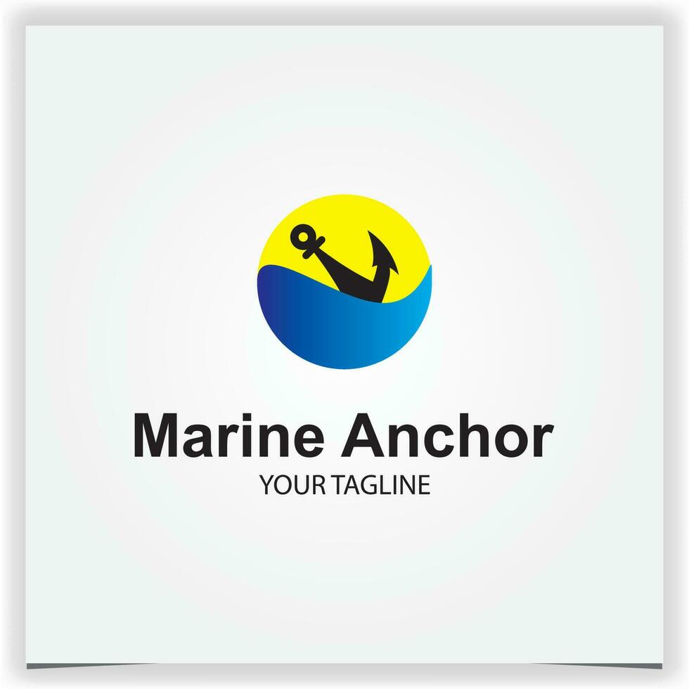 modern anchor marine logo premium elegant template vector eps 10