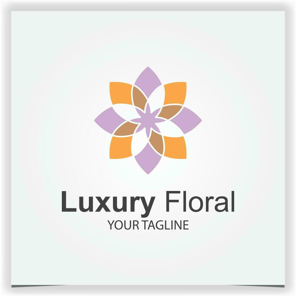 Vector floral pattern logo design petern