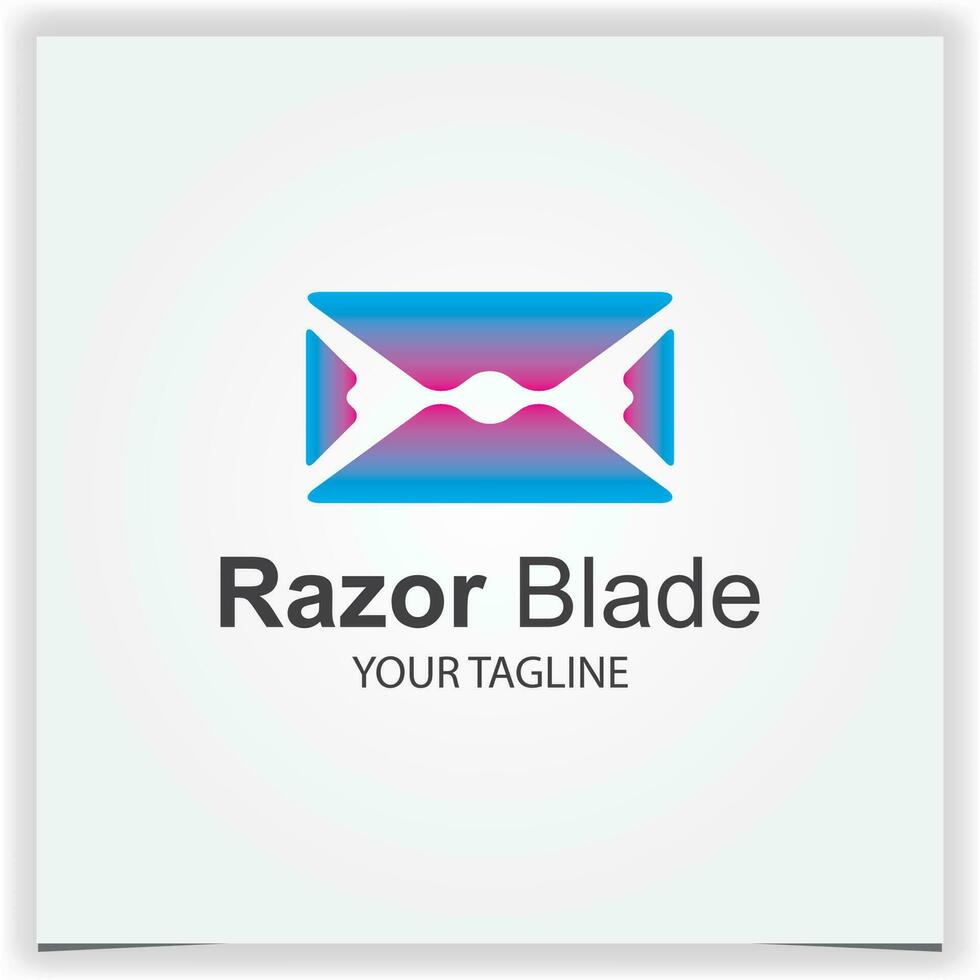 modern razor blade logo premium elegant template vector eps 10