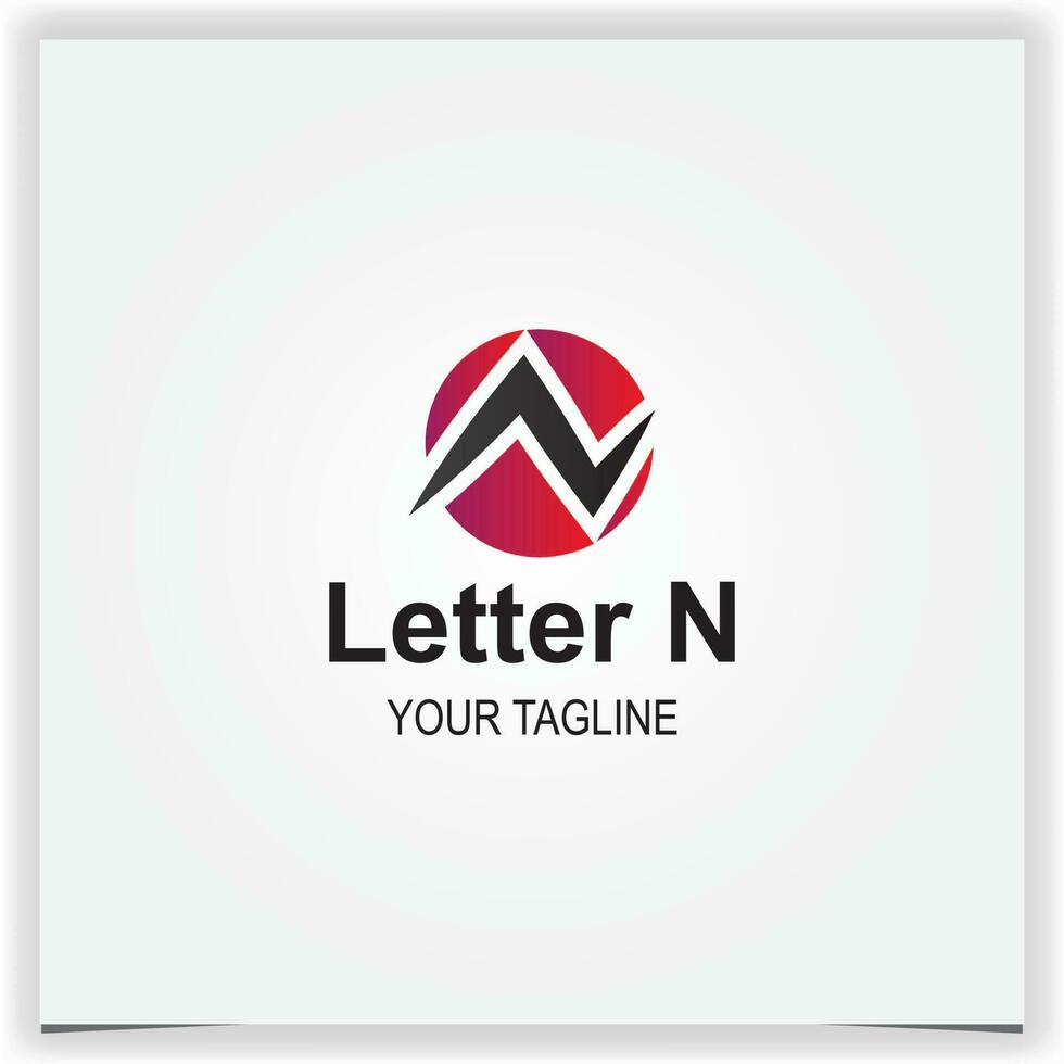 Vector letter n logo design