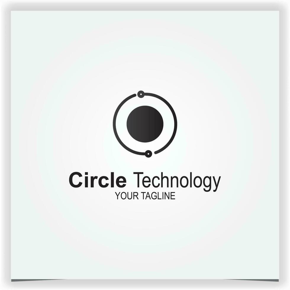 Vector circle technology logo design