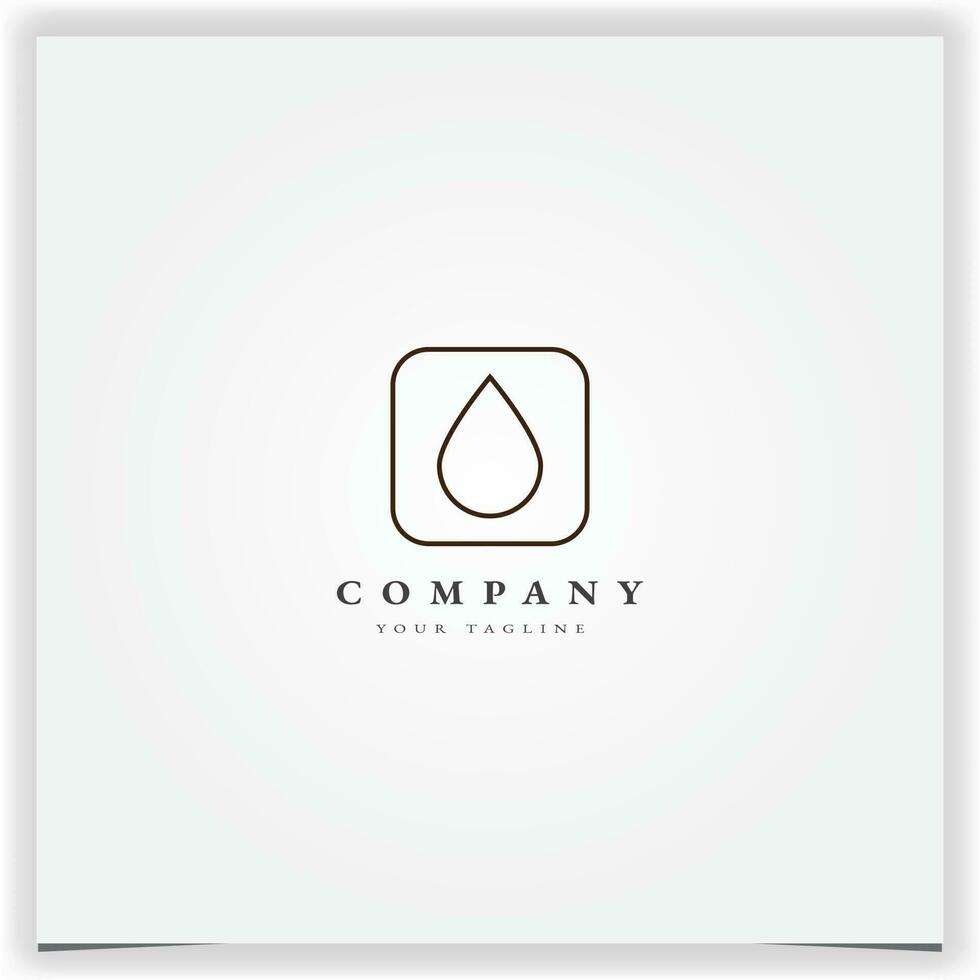 water drop logo premium elegant template vector eps 10